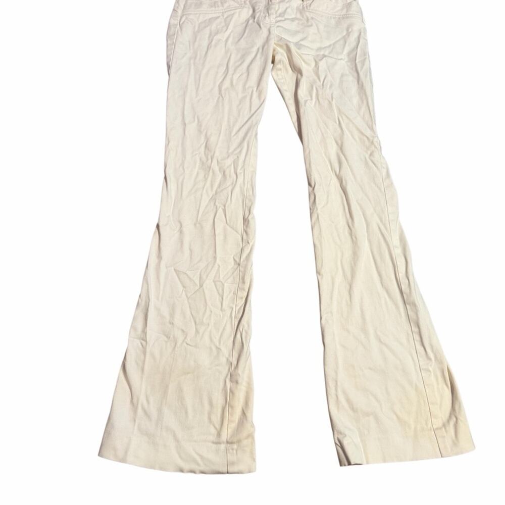 Y2K Cache Low Rise Cream Flared Pants Size 2 - Picture 5 of 8